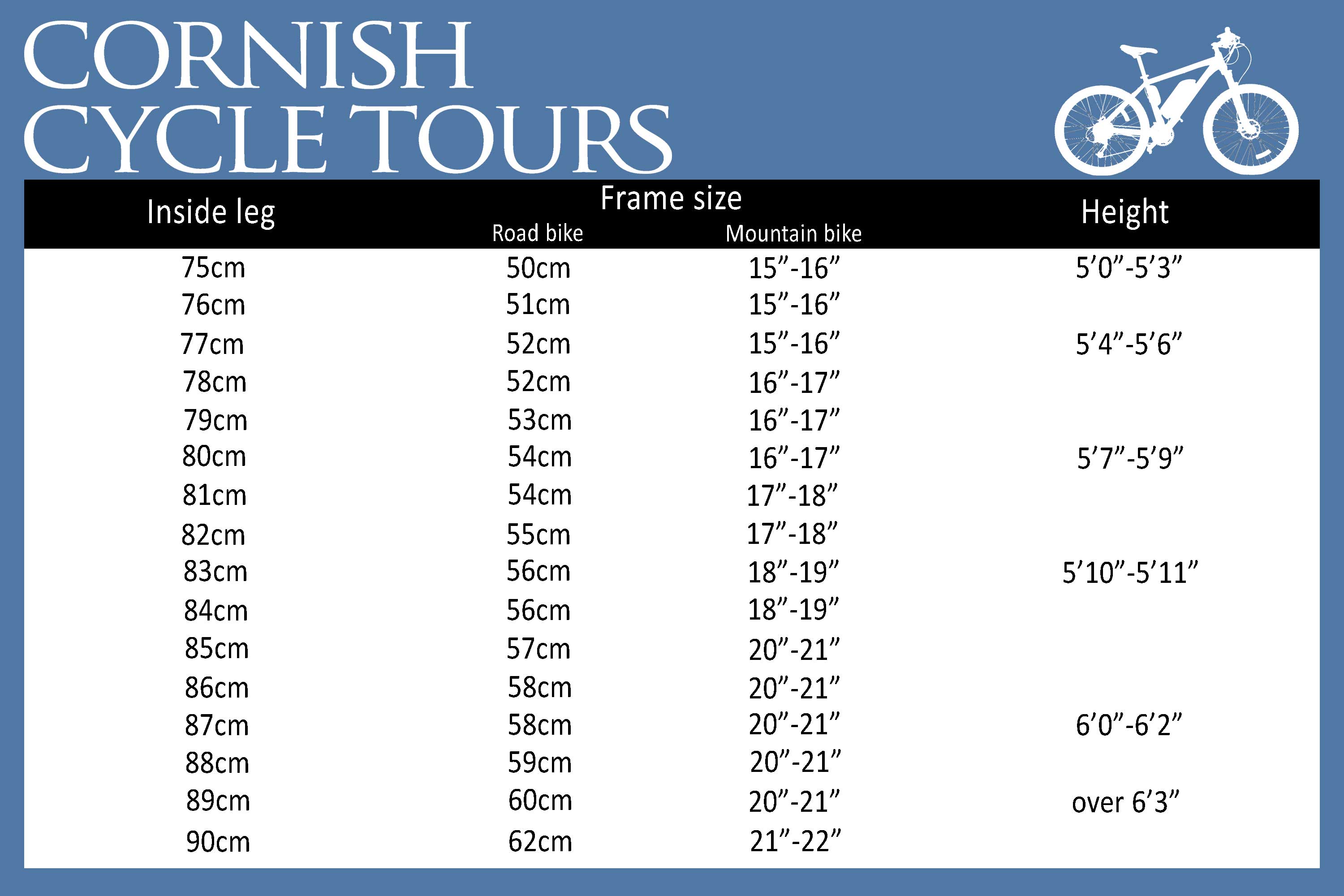 What Size Bike Do I Need? - Bike Size Chart